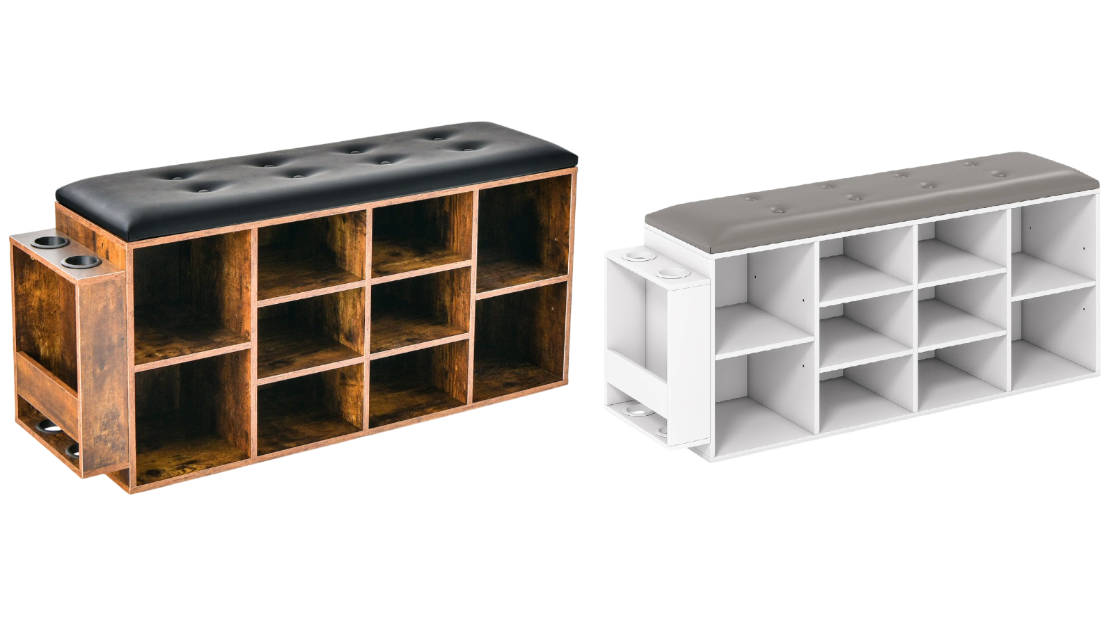Costway Industrial Shoe Cabinet with Cushion and Umbrella Holder