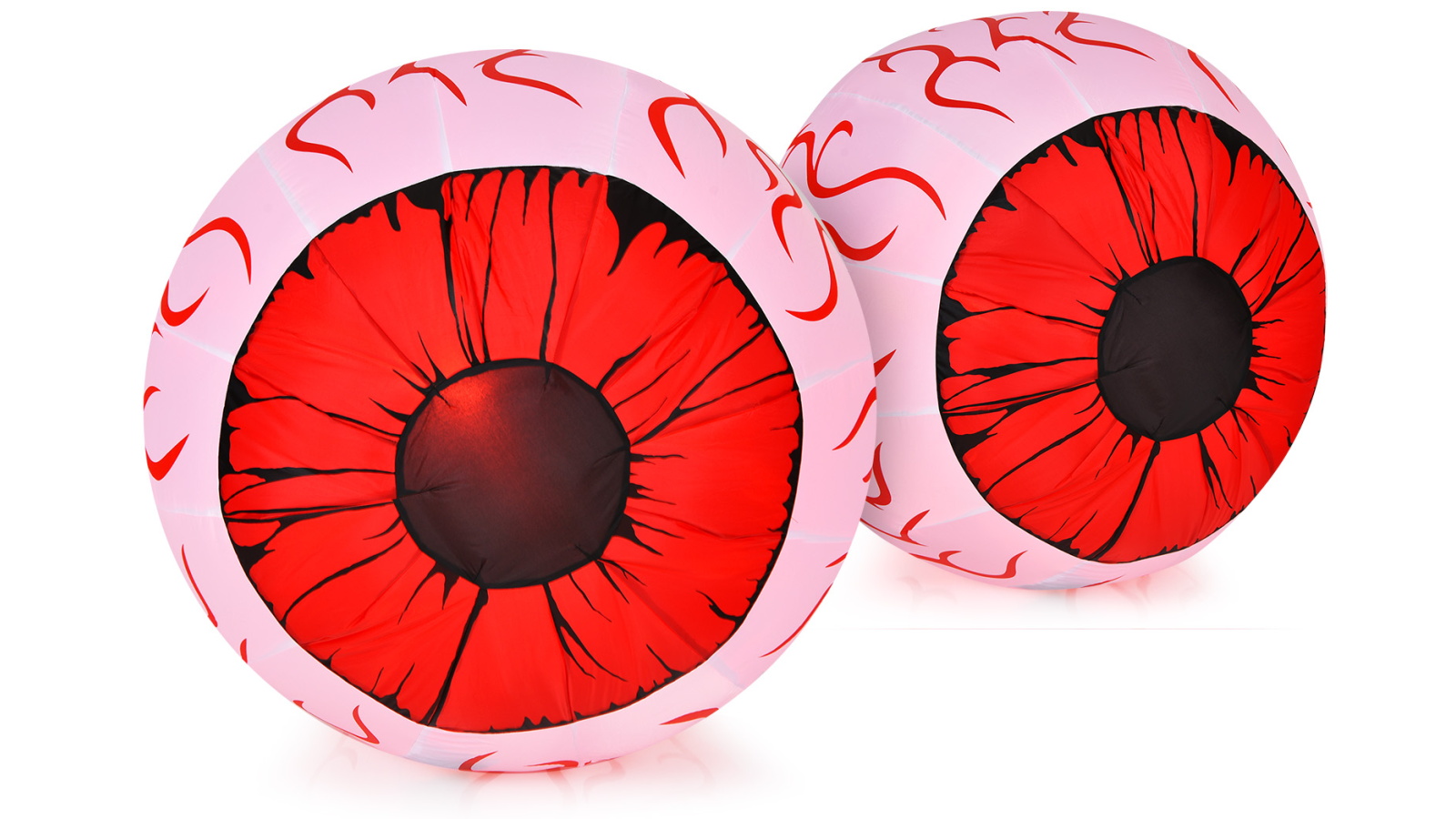 Costway 90cm 2-Pack Halloween Inflatable Light-up Eyeball with Air Blower