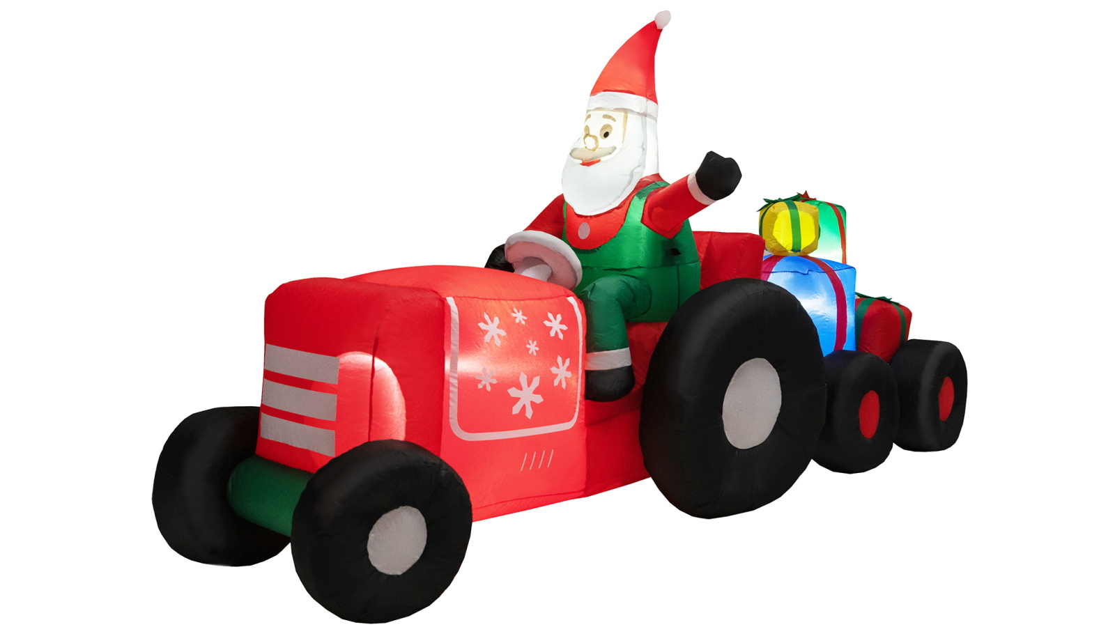 Costway 270cm Christmas Inflatable Santa in Truck with Gifts