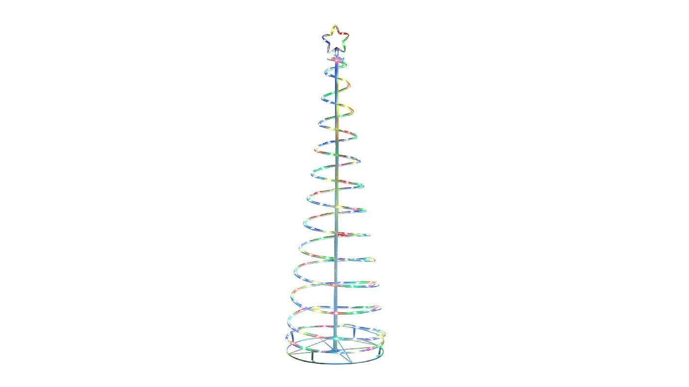 Costway Spiral LED Christmas Tree String Light with 10 Modes and Bluetooth Party Gift