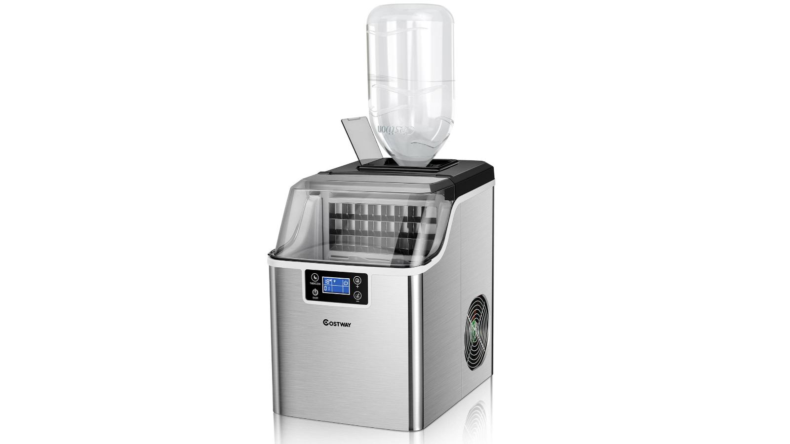 Costway 3.2 Litre Portable Stainless Ice Maker - Silver