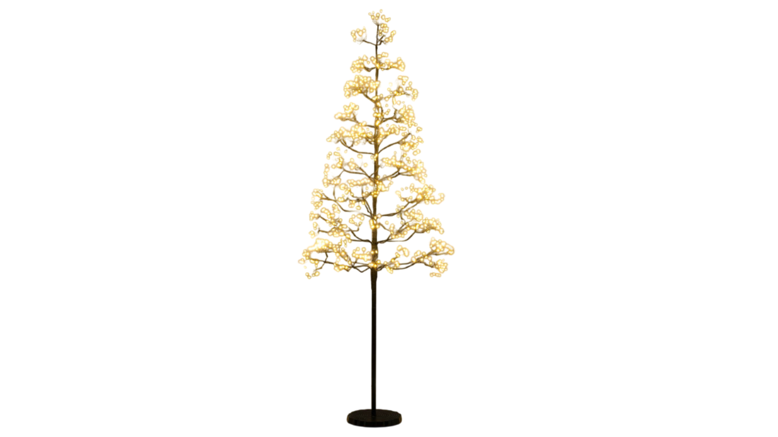 Costway 1000 LED 1.5metre Lighted Christmas Alpine Tree - Warm