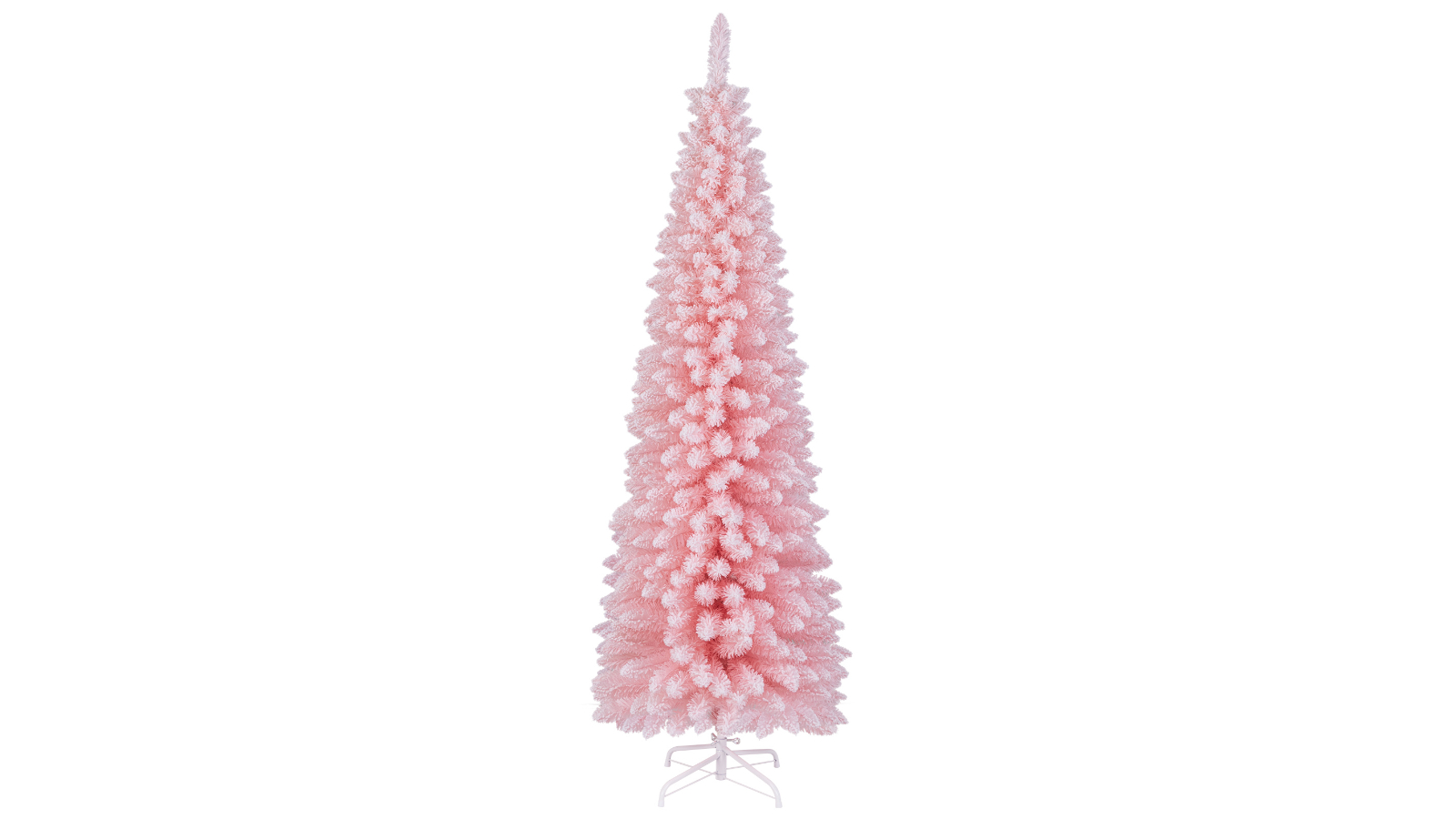 Costway 1.8metre Snow-Flocked Cedar Pine Tree Spruce Christmas Tree - Pink
