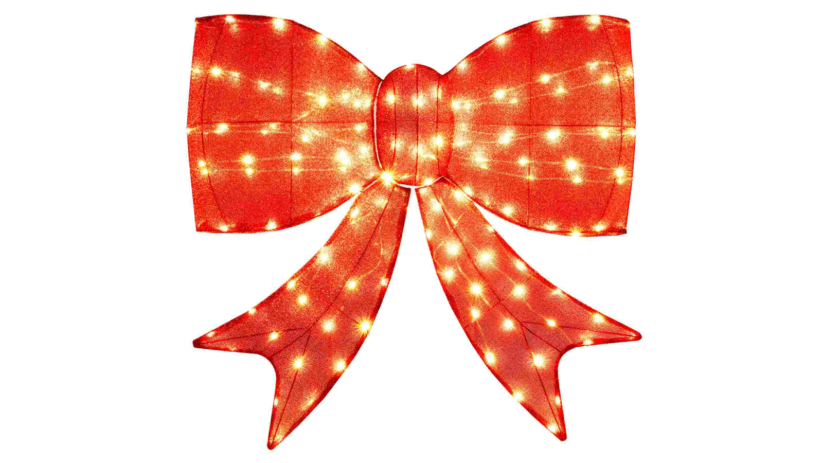 Costway 93cm Lighted Christmas Bow Decoration with 150 Warm White LED
