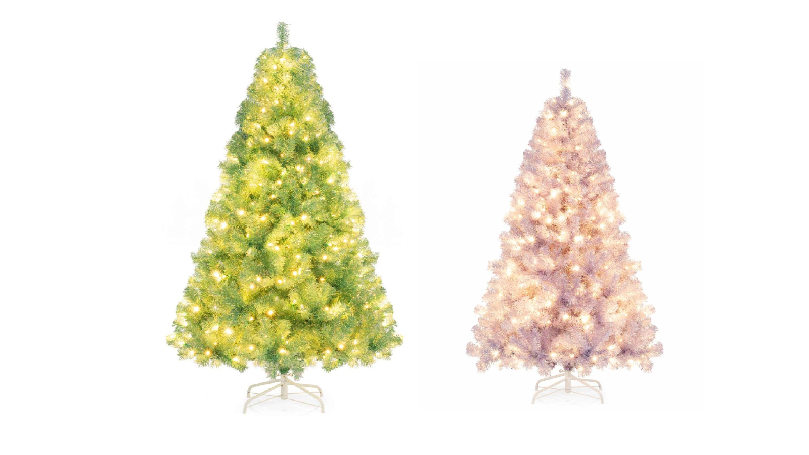 Costway 688 Tip Pre-Lit Christmas Tree with 250 Warm White LED Light 