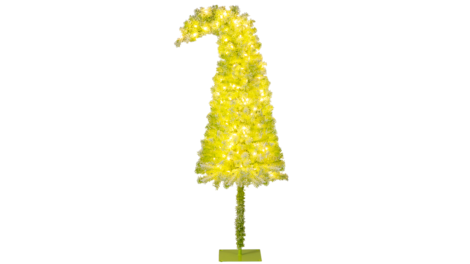 Costway 120 LED Whimsical Bendable Top Curved Slim Pencil Christmas Tree 
