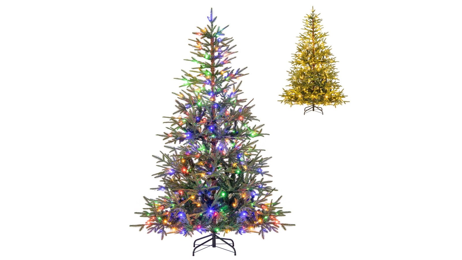Costway 1.8m Pre-lit Christmas Tree with 11 Light Mode and 530 PE Tips