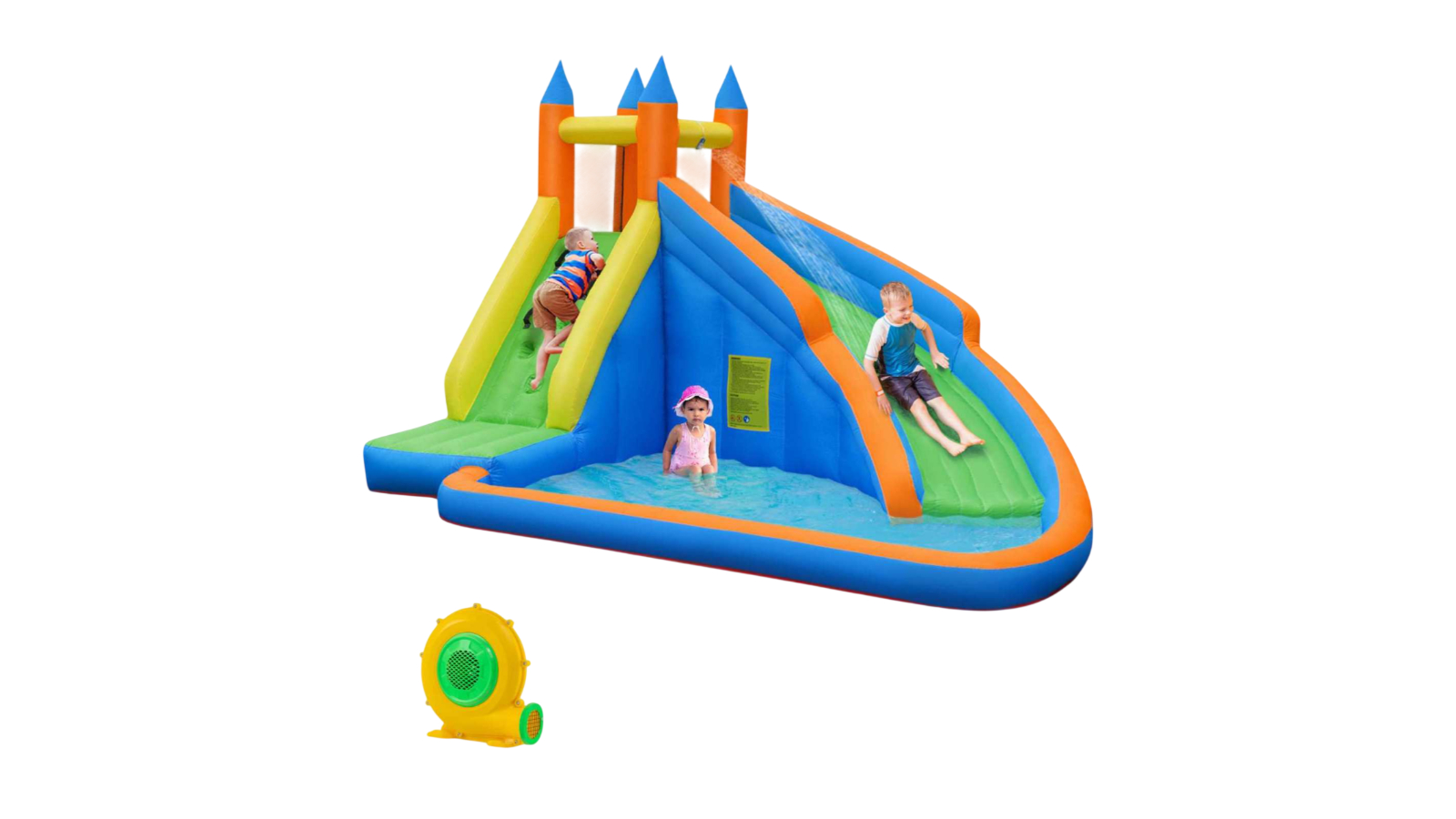 Costway Inflatable Bouncy Castle with Splash pool and Blower