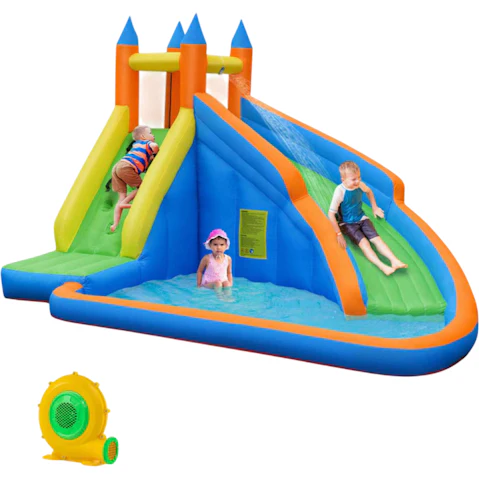 Costway Inflatable Bouncy Castle with Splash pool and Blower