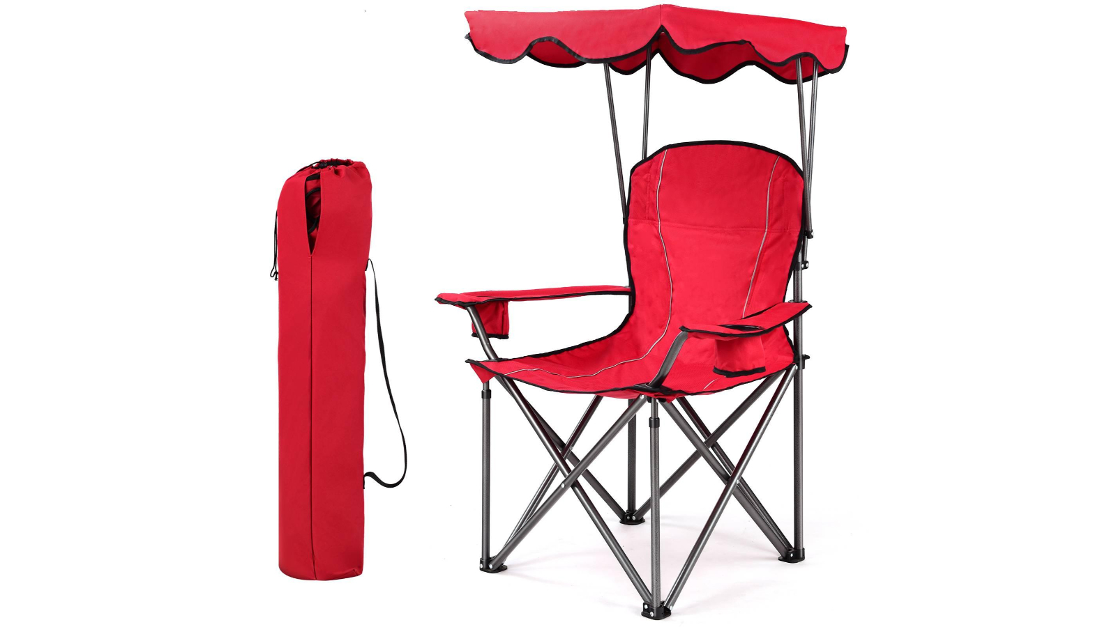 Costway Camping Beach Chair with Sun Shade 