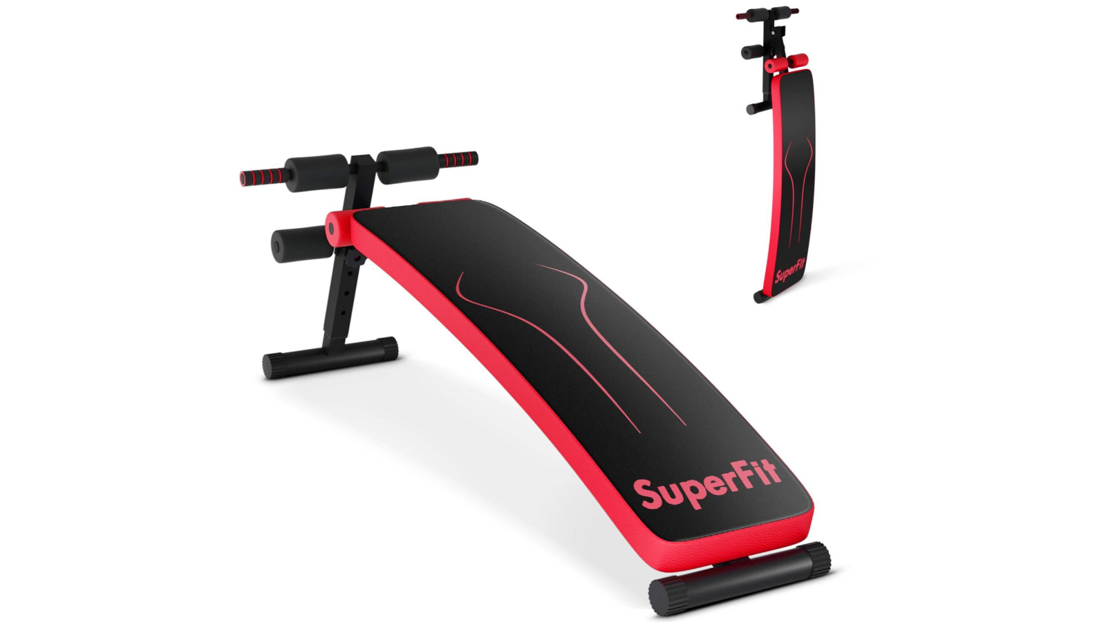 Costway Foldable Abdominal Machine - Red