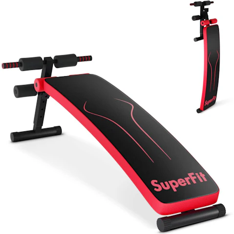 Costway Foldable Abdominal Machine - Red