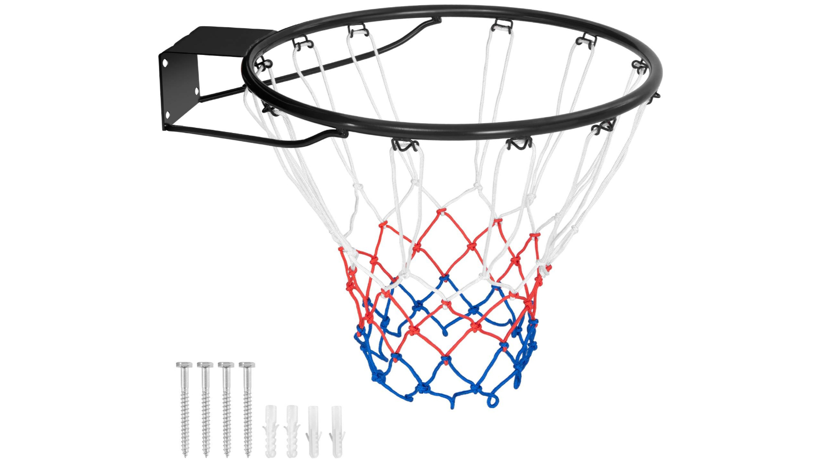 Costway 38cm Wall Mounted Basketball Replacement Rim - Black