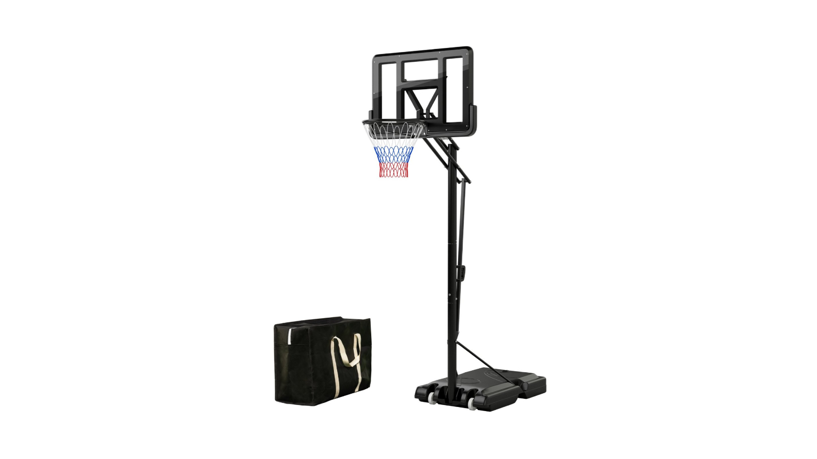 Costway Adjustable Outdoor Basketball Hoop Stand with Free Weight Bag - 3.05m