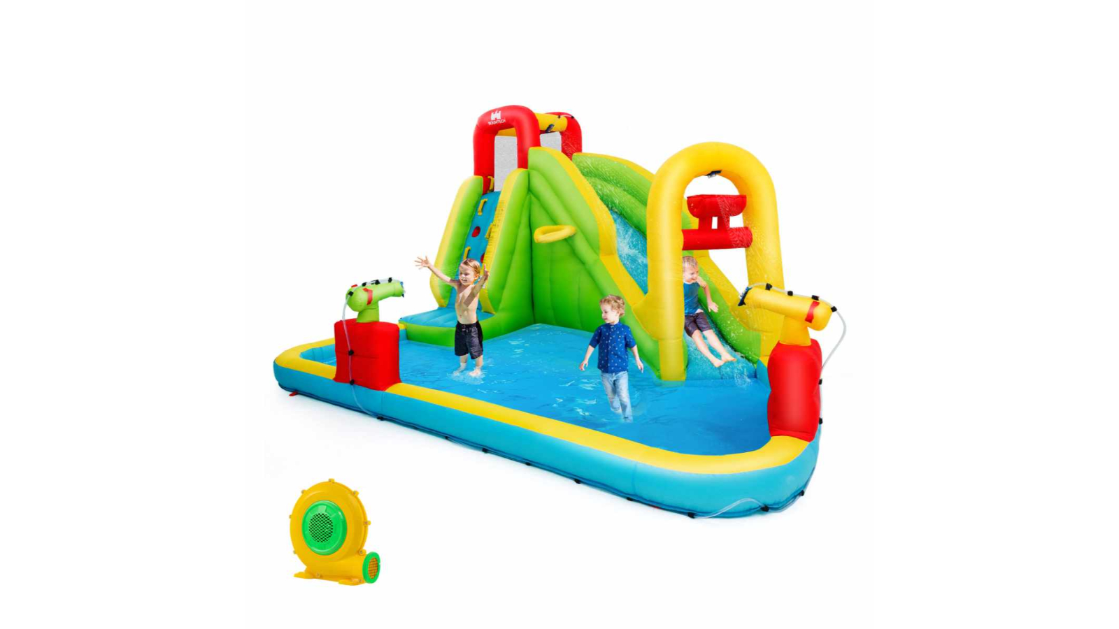 Costway Inflatable Water Slide Bounce Castle with Splash Pool and Blower