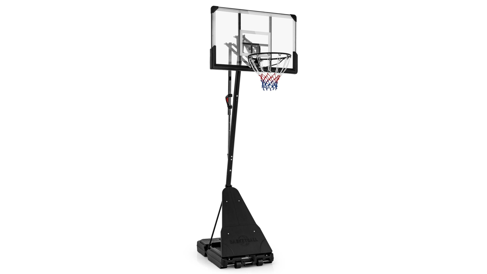 Costway Height Adjustable Basketball Hoop Stand with 112cm Backboard