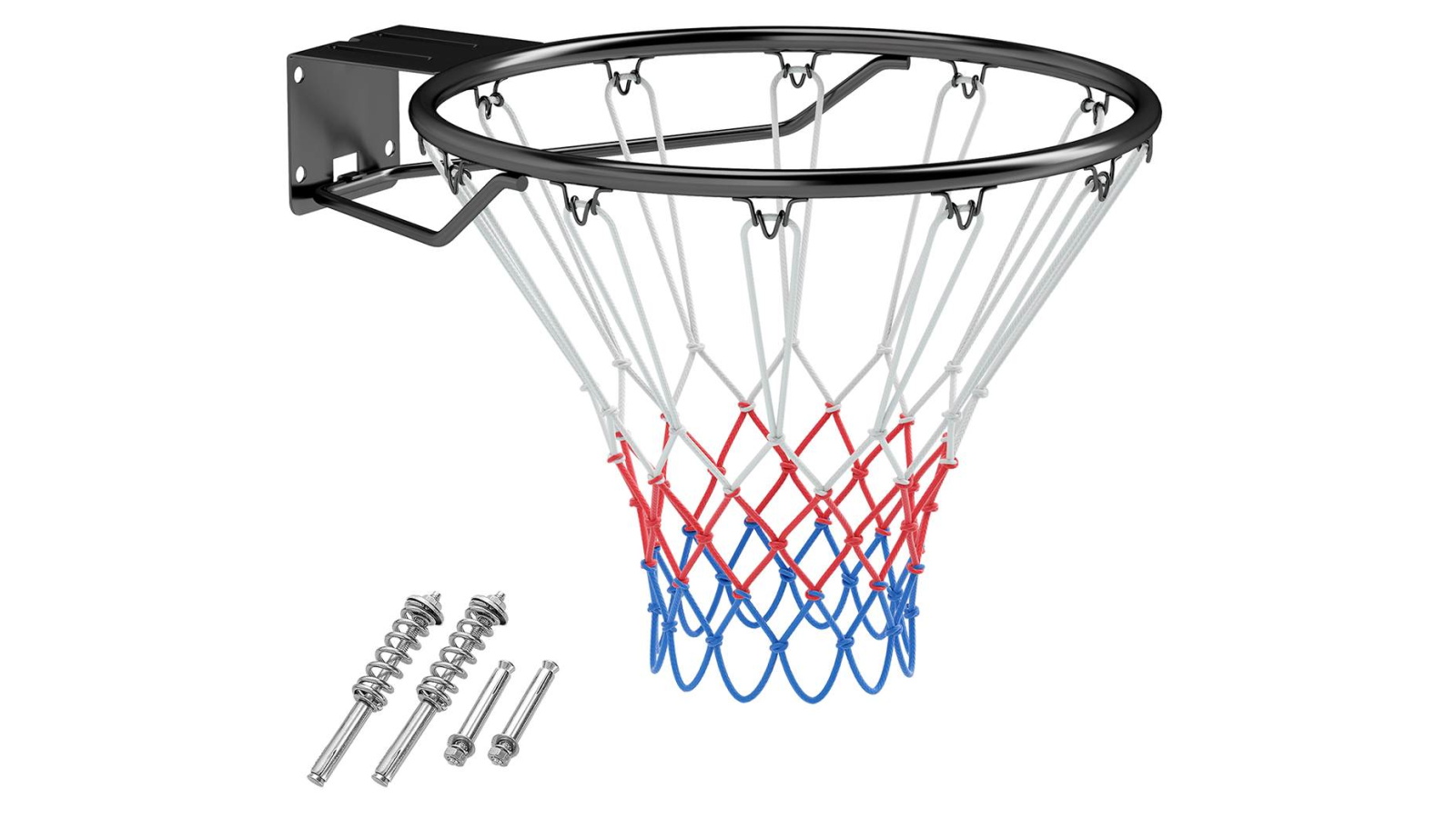 Costway 45cm Basketball Rim Replacement Hoop Ring with 12 Loops