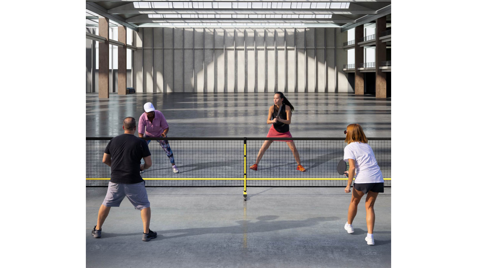 COSTWAY 670 x 92 cm draagbaar tennisnet, picklebalnet in