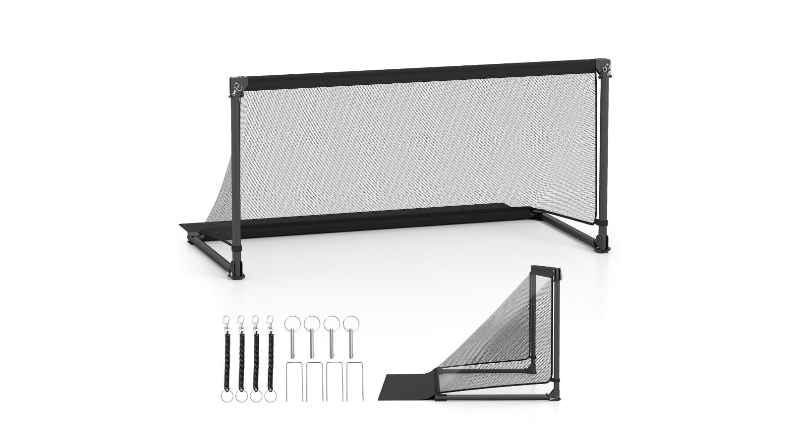 Costway Portable Pop-up Soccer Goal with Metal Frame - 150 x 71 x 76cm