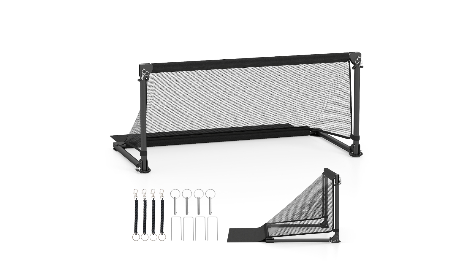 Costway Portable Pop-up Soccer Goal with Metal Frame - 100 x 50 x 47cm