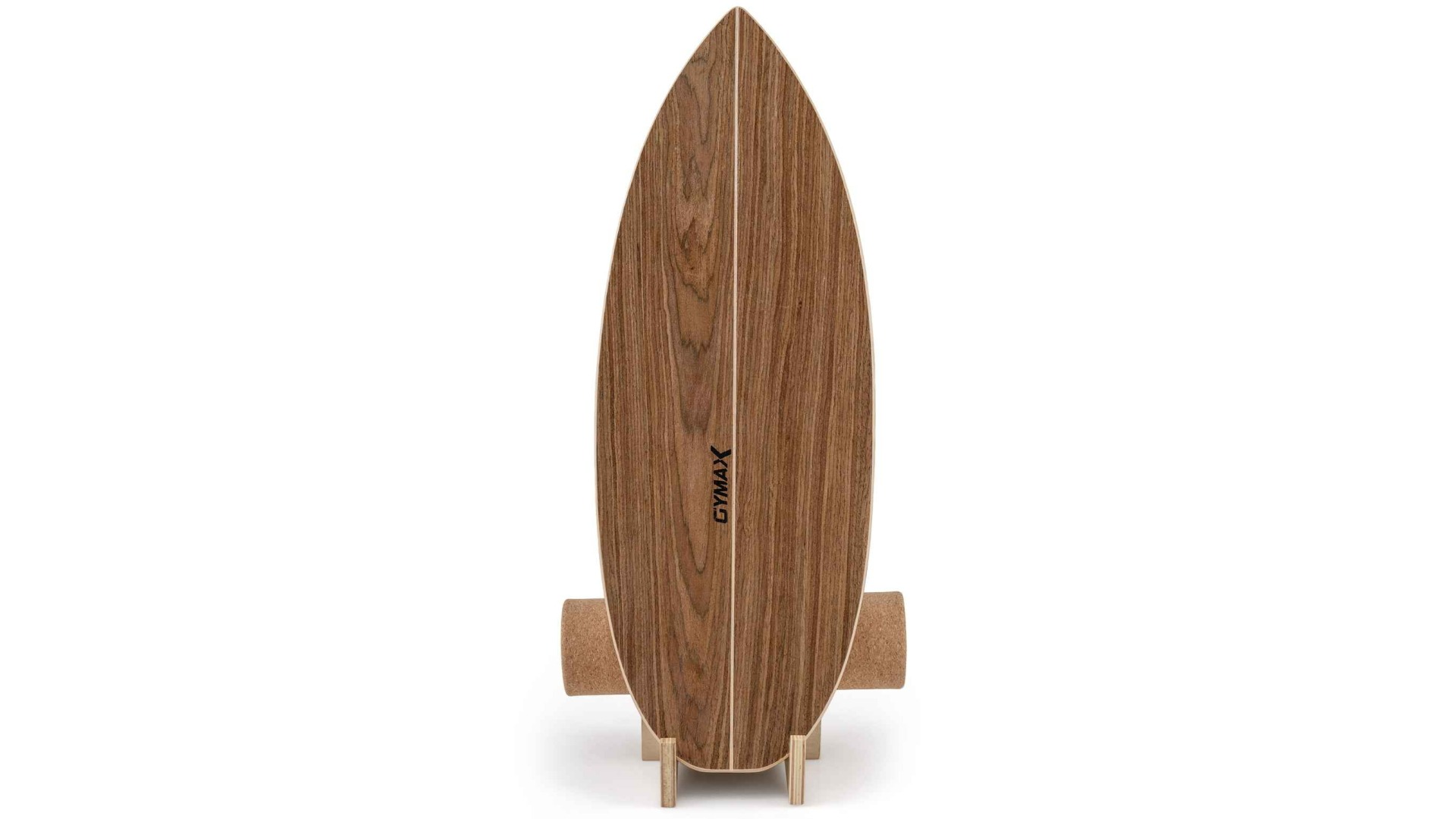 Costway Wood Wobble Balance Board Trainer with Cork Roller - Natural