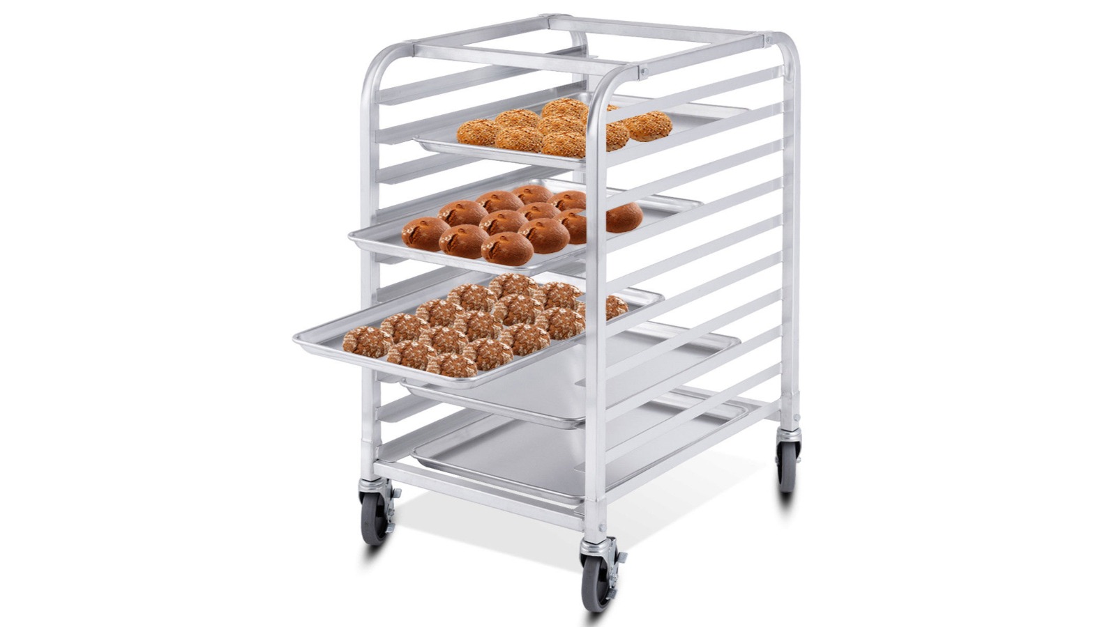 Costway 10-Tier Aluminum Bakery Gastronomy Kitchen Rack