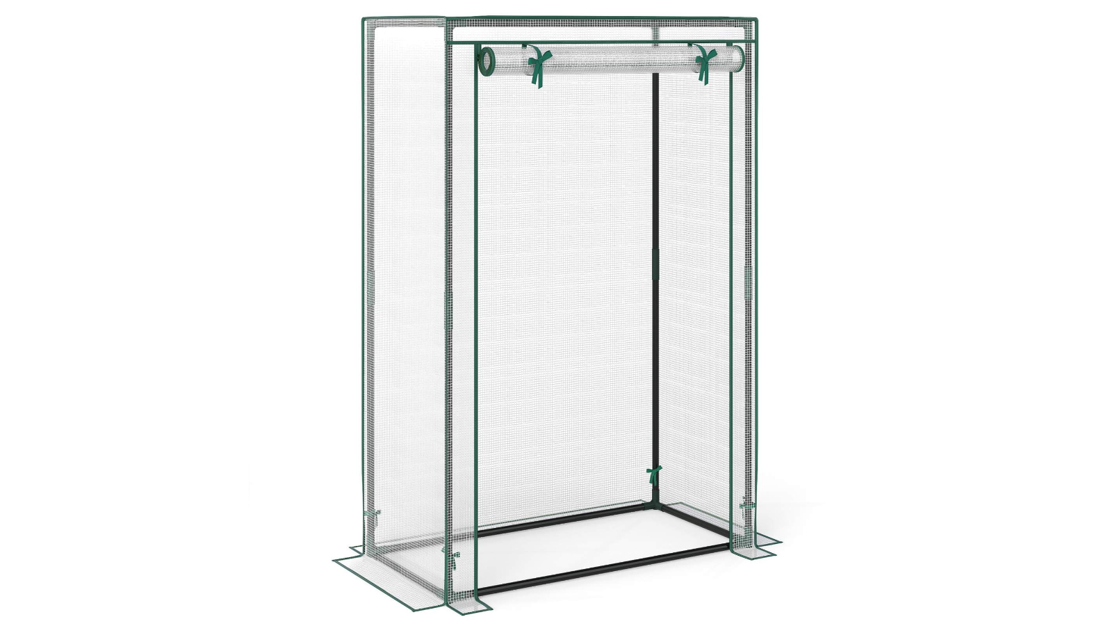 Costway Metal Frame Mini Waterproof Greenhouse Shed - White