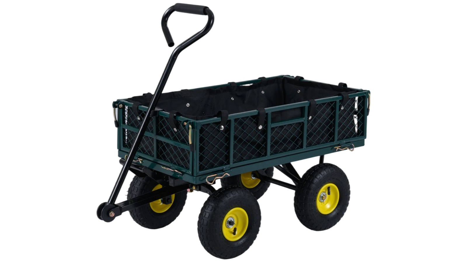 Costway 2-in-1 Folding Metal Garden Cart