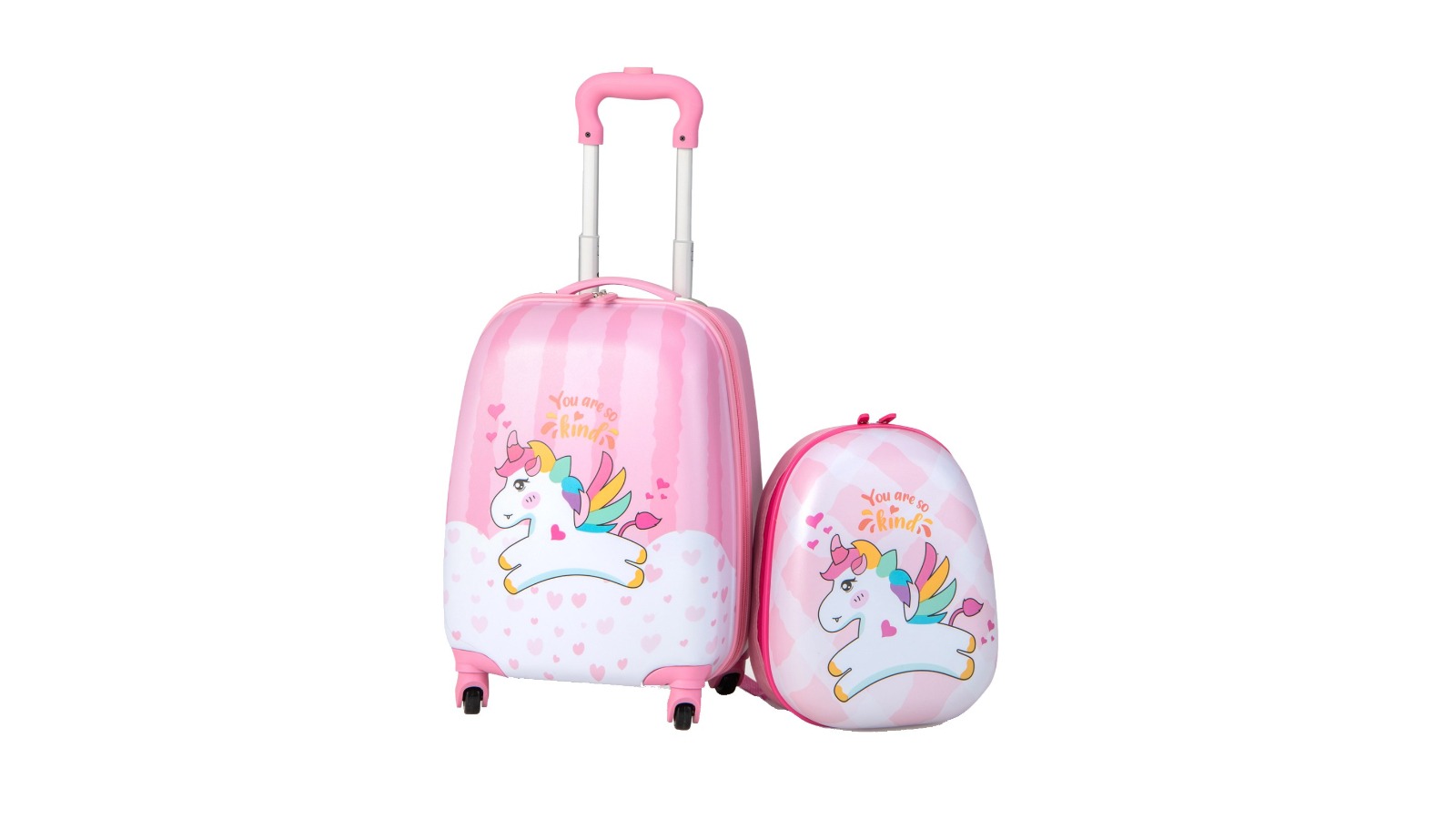 Costway Carry-on Trolley Luggage - Pink