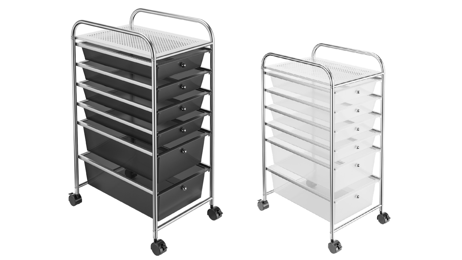 Costway 6-Drawer Rolling Storage Trolley Cart