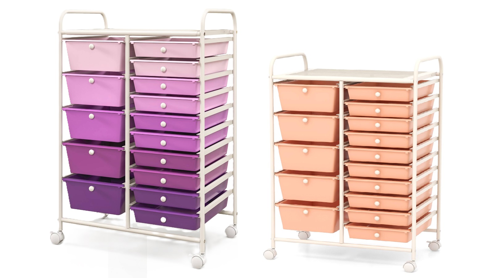 Costway 15-Drawer Rolling Storage Cart