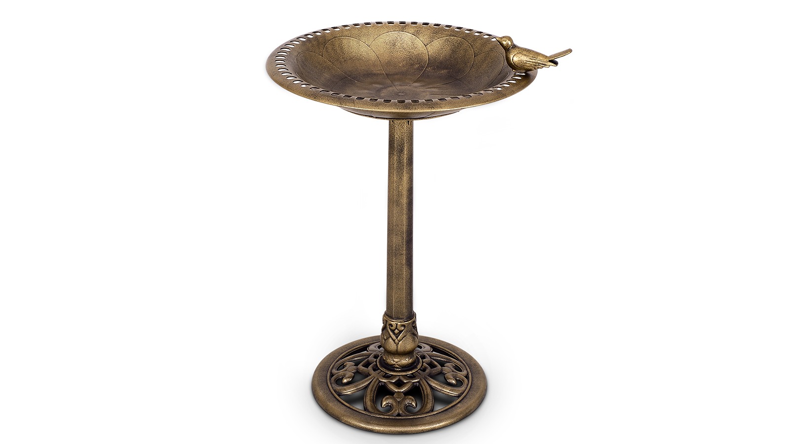 Costway Vintage Bird Bath/Feeder Stand - Bronze