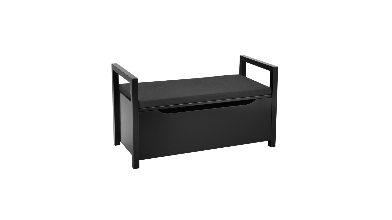 Costway Flip Top Bench Shoe Storage Cabinet with Cushion - Black