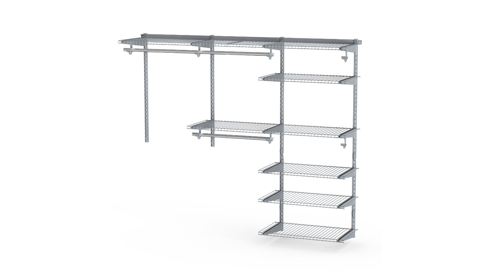 Costway Wall-Mounted Closet Rack Organizer System with 5-Shelf