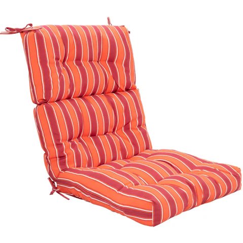 Costway High Back Patio Lounge Chair Cushion with Non-Slip Rope Belt