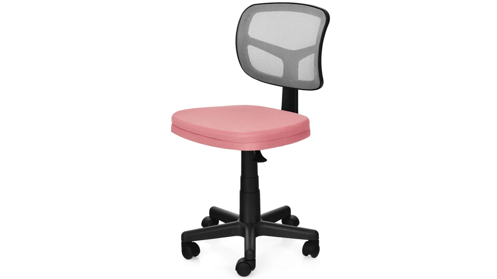 Costway Executive Kids Cushioned Swivel Office Chair with 5 Claw Base - Pink