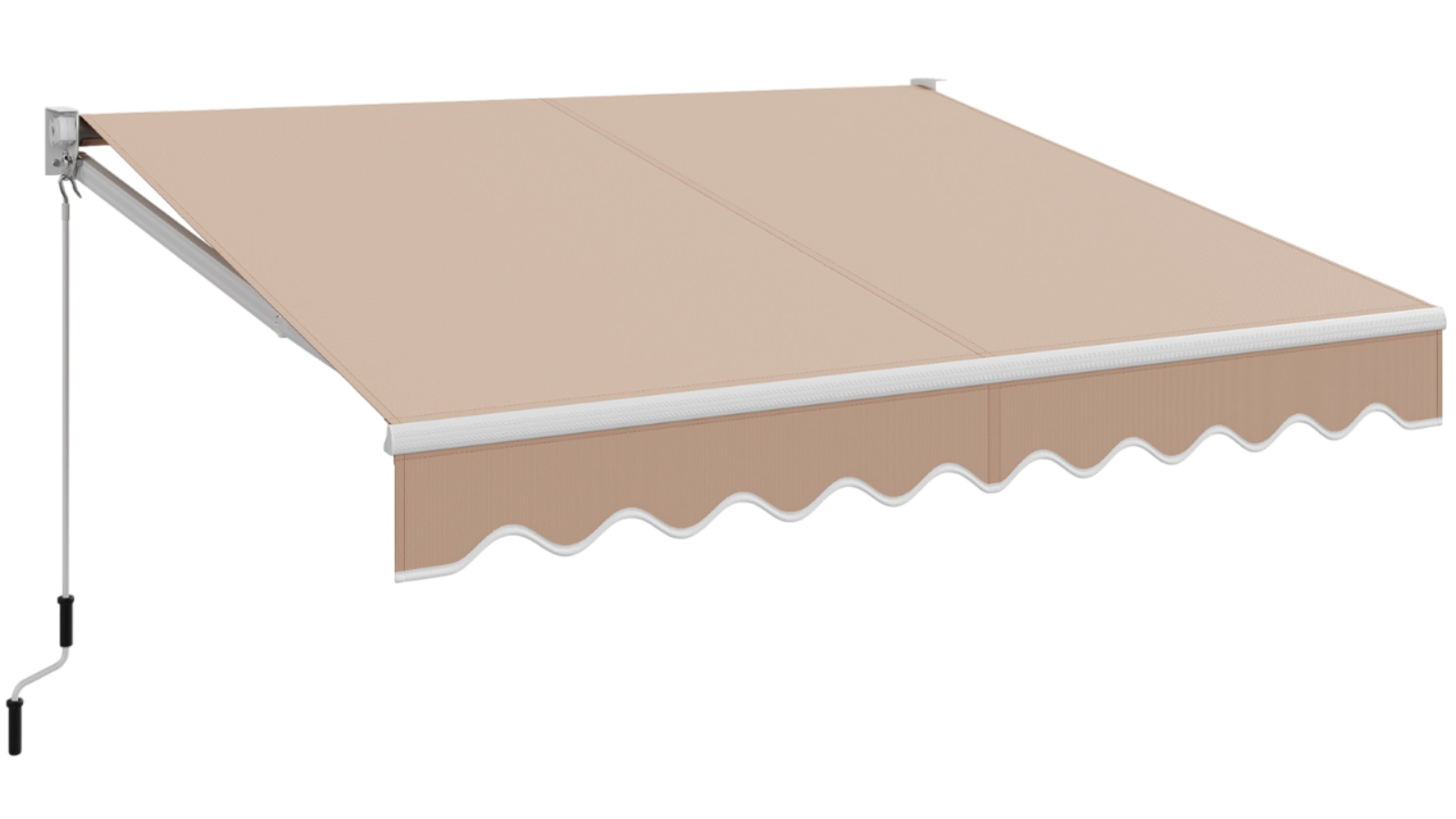 Costway 2.5 x 2metre Beige Outdoor Retractable Arm Awning