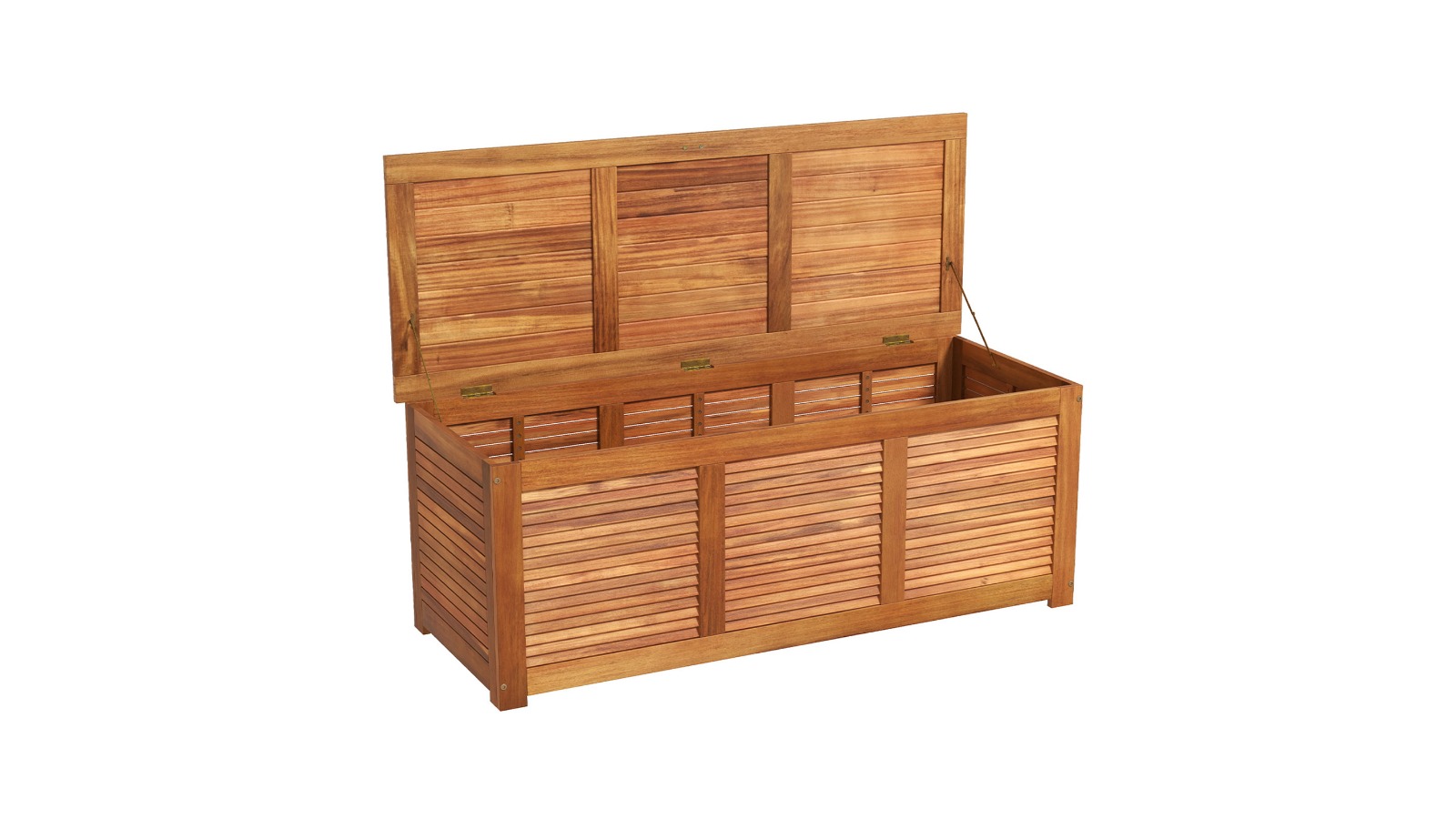 Costway Wooden Outdoor Storage Bench Chest Organizer