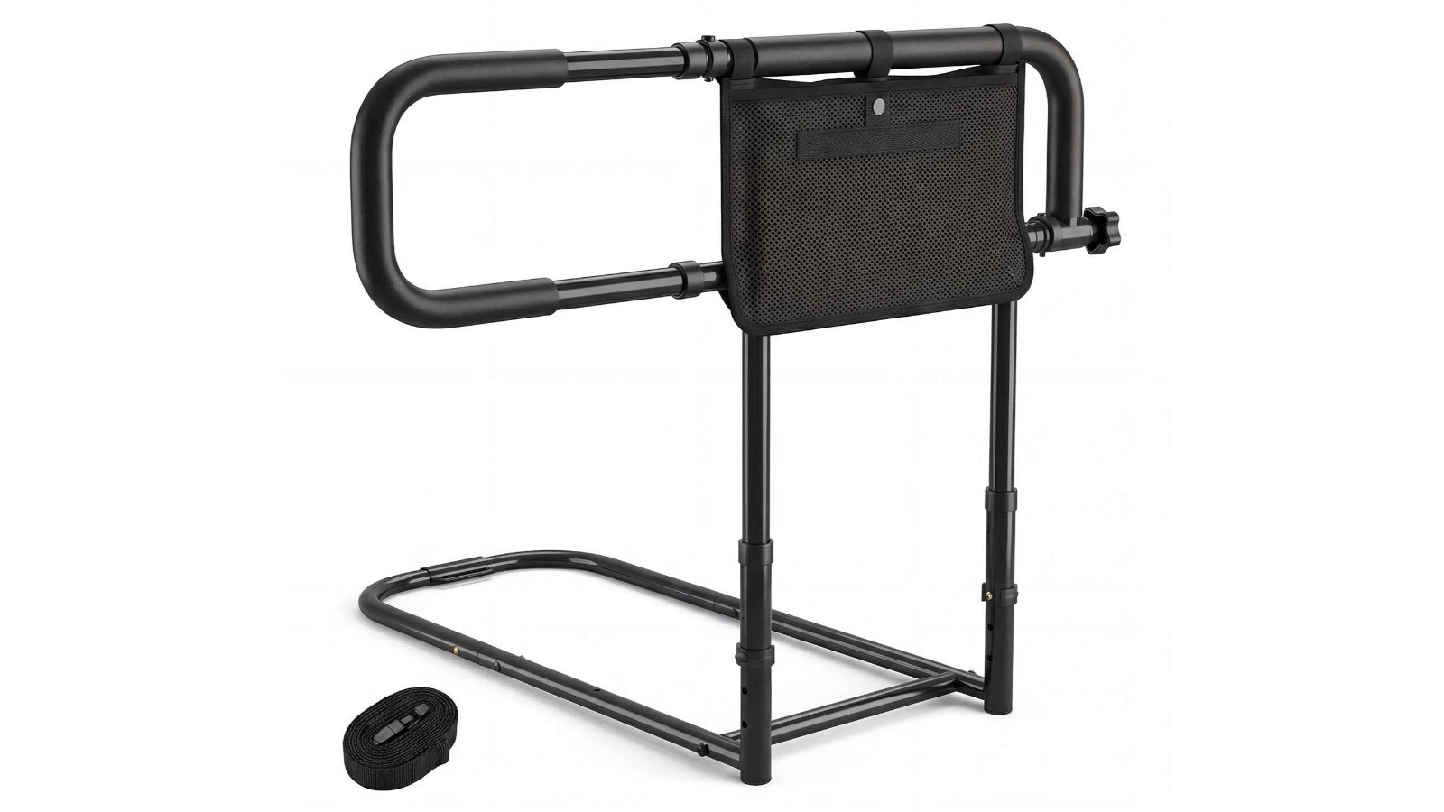 Costway Foldable Rail Elderly Bedrail Bed Cane - Black