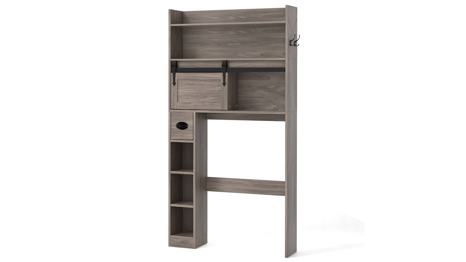 Costway Over-the-Toilet Space-Saving Storage Cabinet Cupboard - Grey