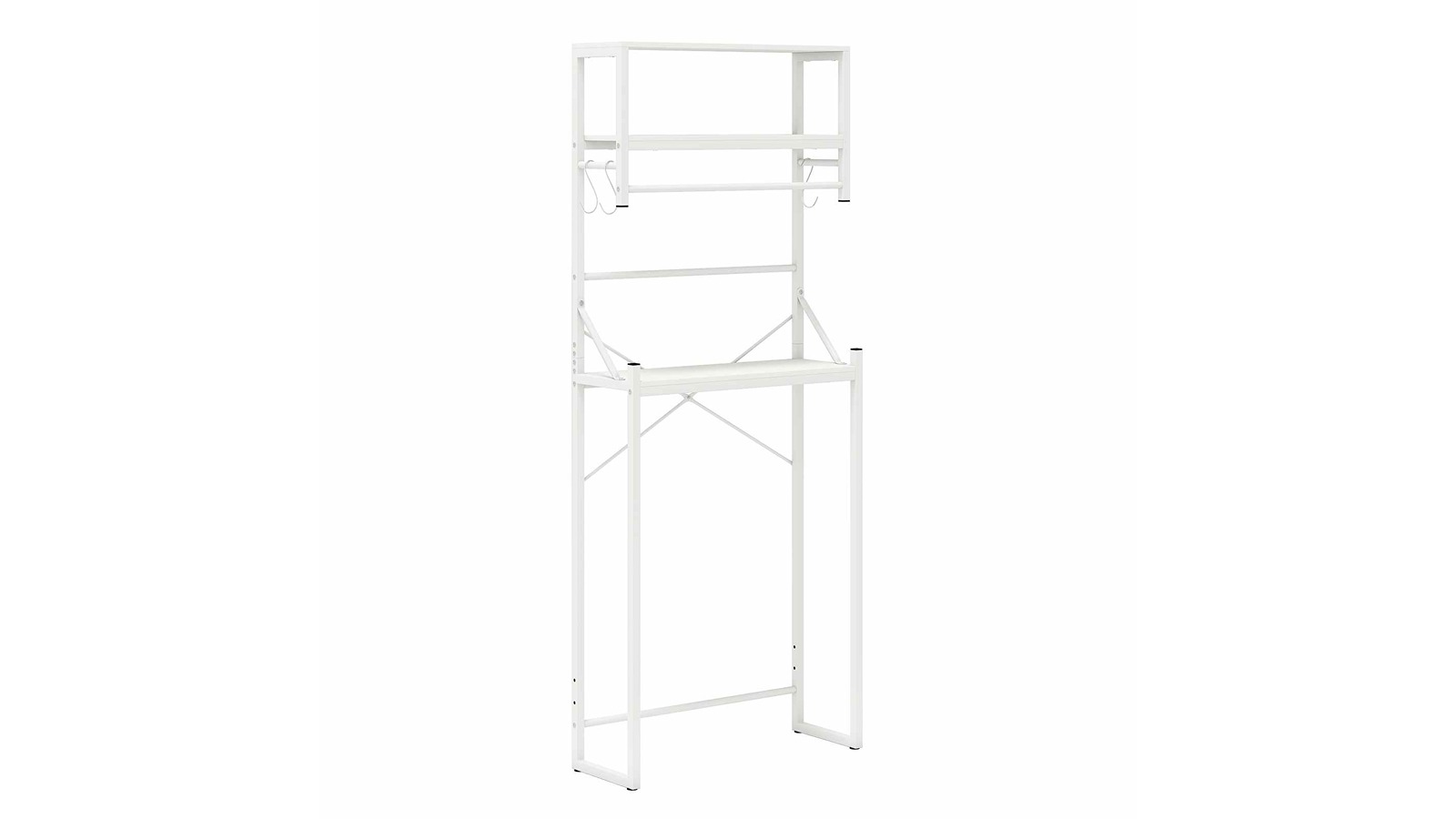 Costway Over-the-Toilet Open Shelf Storage Rack with Hook