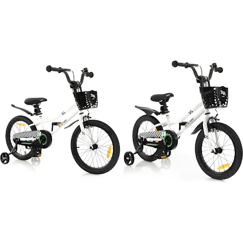 Costway Training Bike with Adjustable Handlebar and Saddle/Removable Basket Push Pedal
