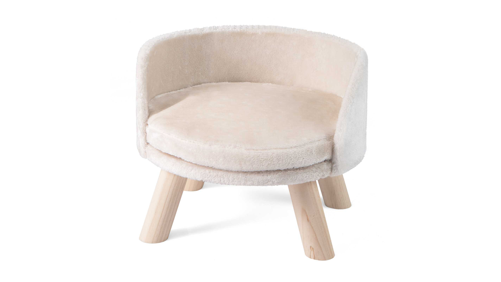 Costway Small Sofa Bed Pet Sleeping Couch with Detachable Round Padded Cushion