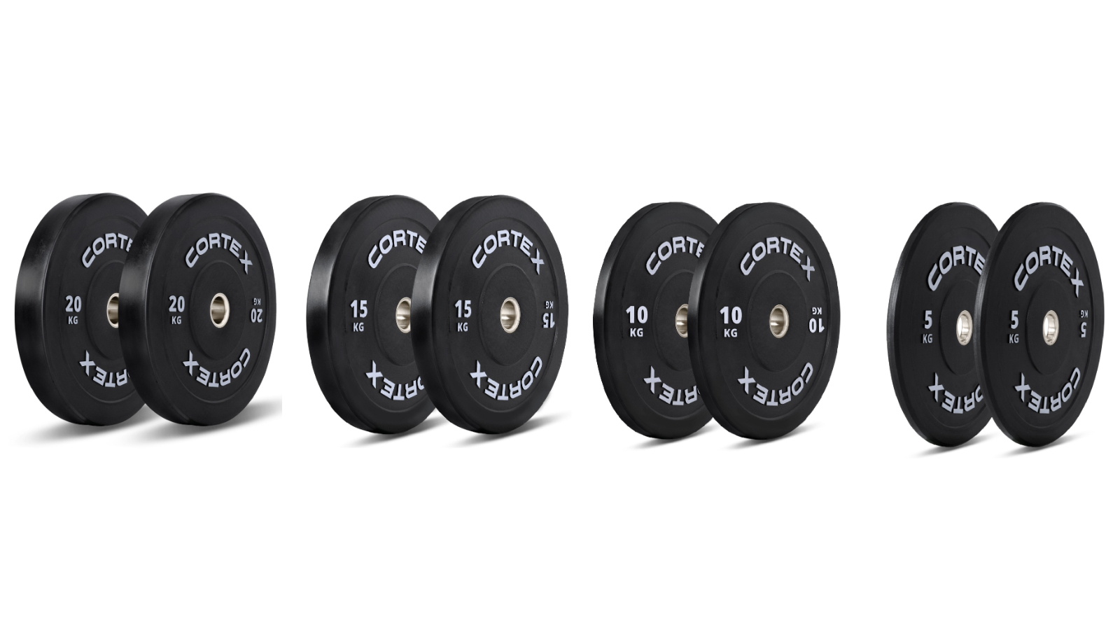 Cortex Pack of 2 Black Series V3 Rubber Olympic Bumper Plate