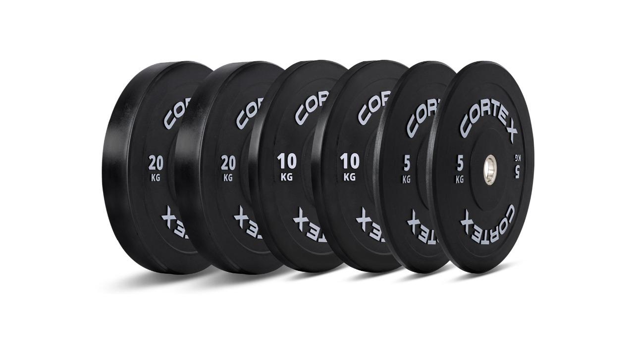 Cortex 70kg Black Series V3 Rubber Olympic Bumper Plate - Set A