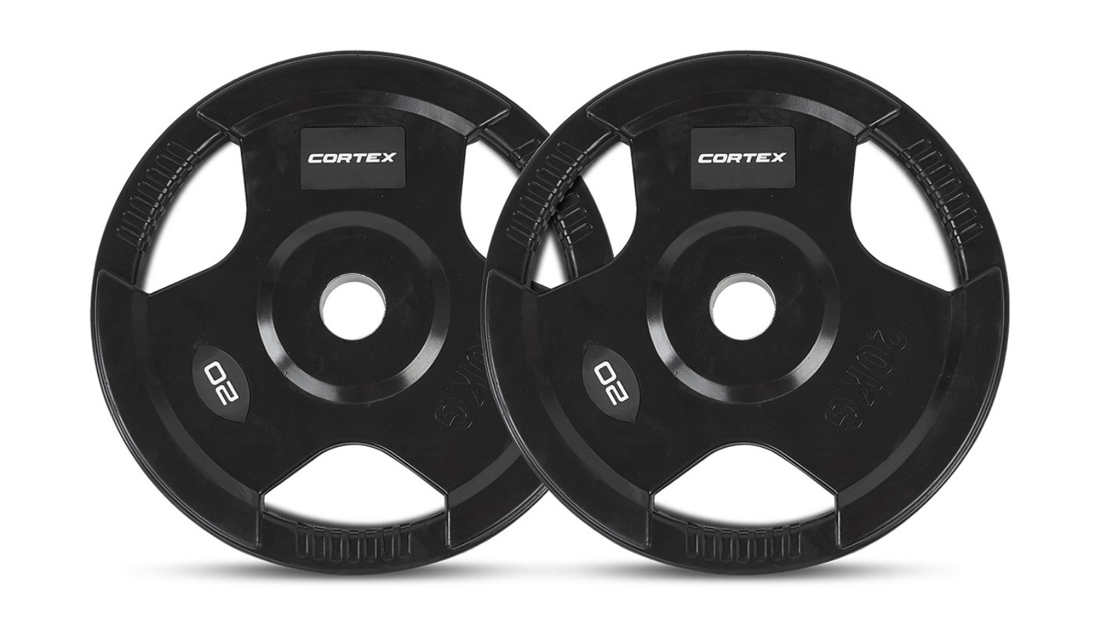 Cortex Tri-Grip V2 5cm  Set of 2 Olympic Plates - 20kg Each
