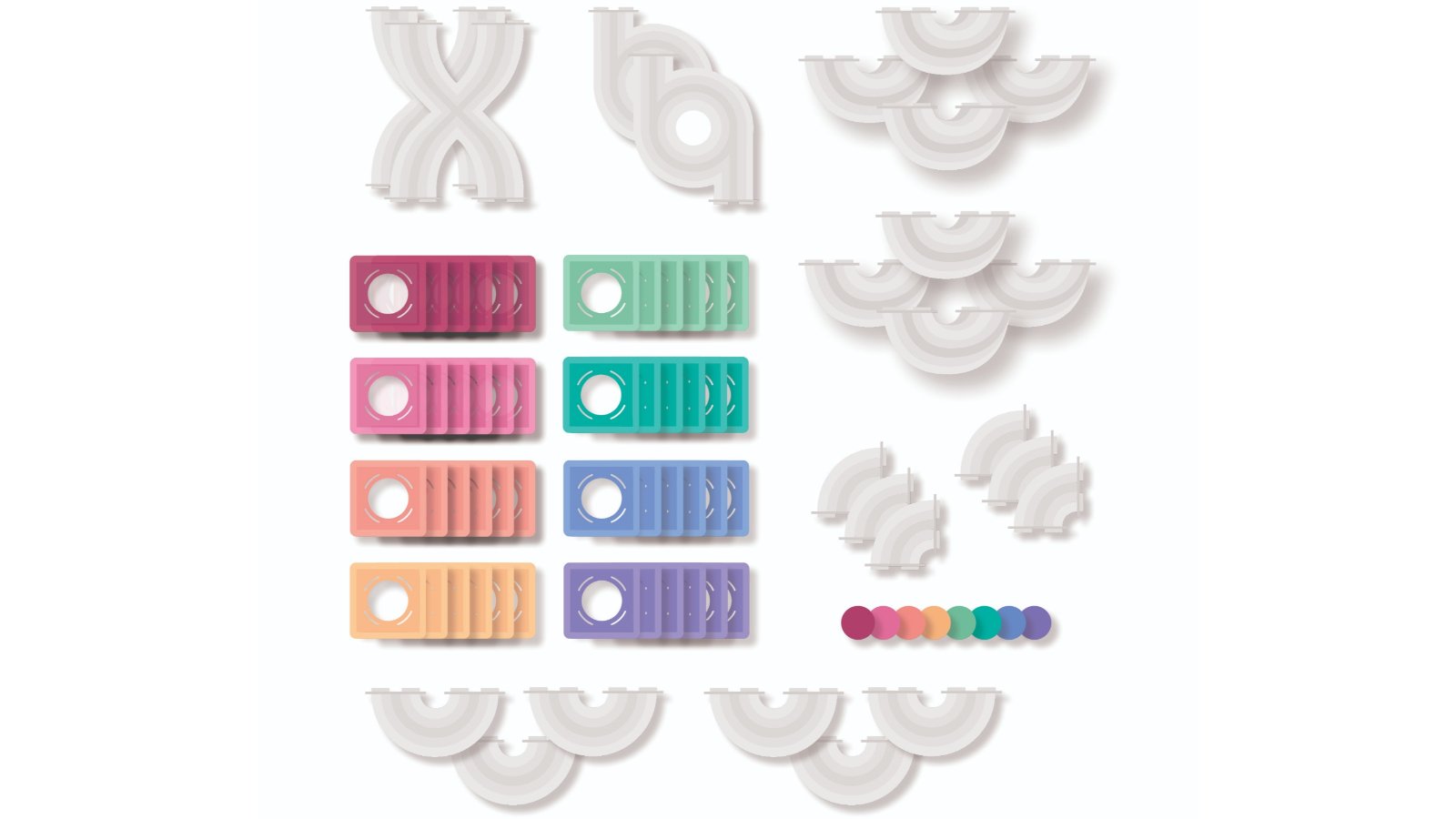 Connetix 80 Piece Pastel Expansion Ball Run Pack