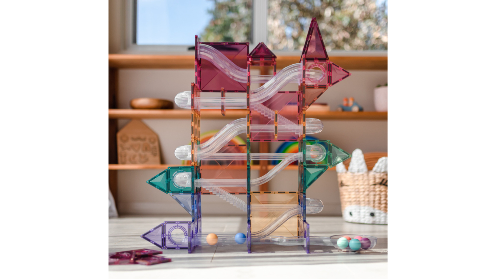 Jeu magnétique 3D Connetix 106 pièces pastel