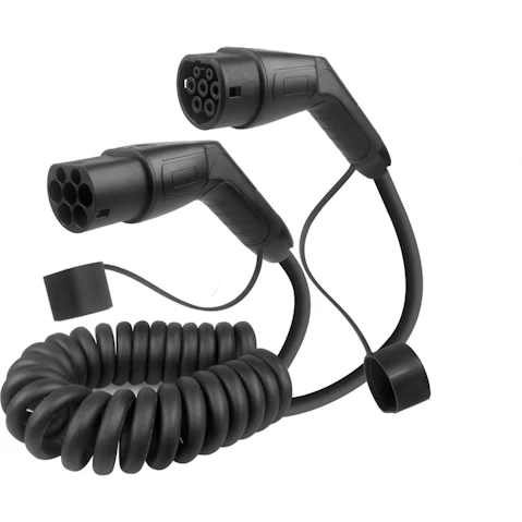 Laser ChargeCore 22kW Type-2 Coiled EV Charging Cable