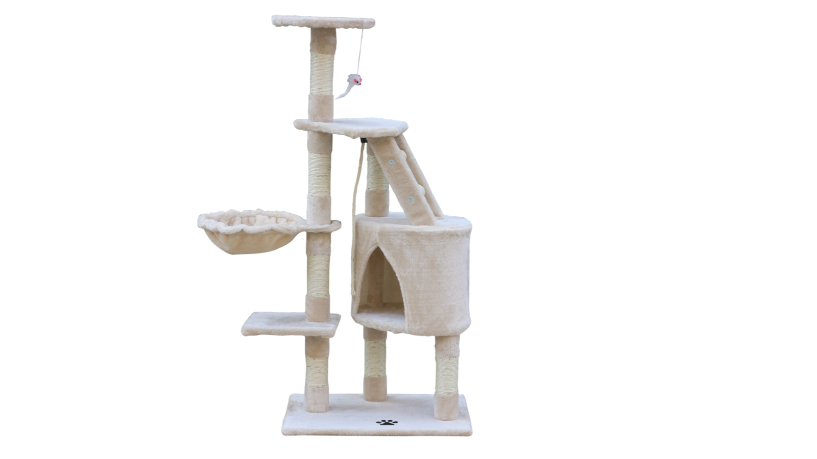 YES4PETS 120cm Multi-Level Cat Tree Scratching Post - Beige